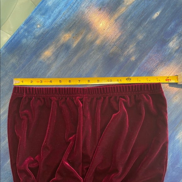 Vintage Always Caroline jimelliot.com Deep Burgundy Velour Pants /Large 30”waist - Picture 3 of 9